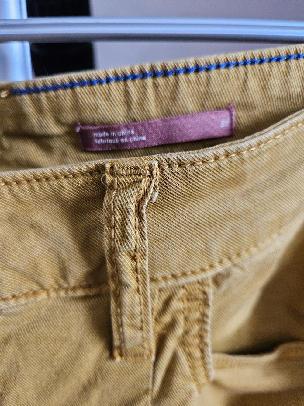 Pilcro Mustard Corduroy Button-Front Pants - Picture 3 of 10
